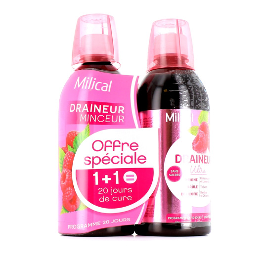 Draineur Minceur Milical - Lot de 2 flacons de 500ml