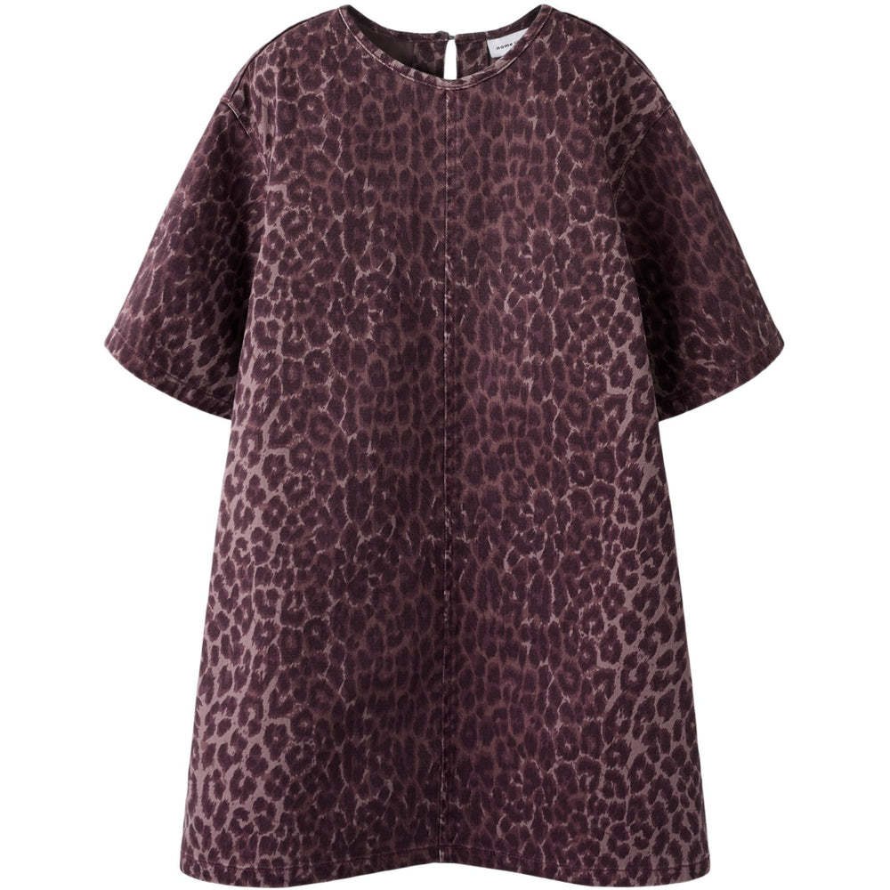 Køb Name It Burgundy Leo Nkfleo Twill Kjole 4002-Td