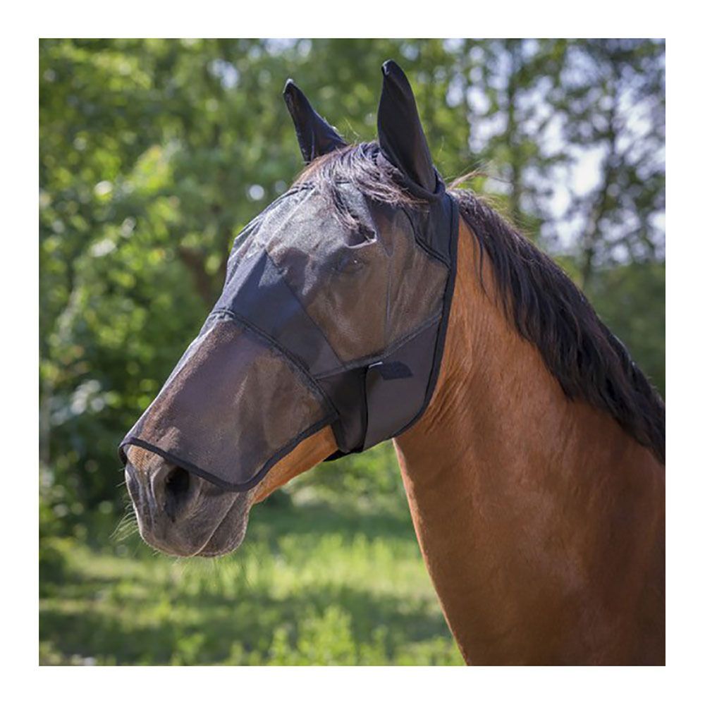 Equitheme CONFORT - Masque anti-mouches noir