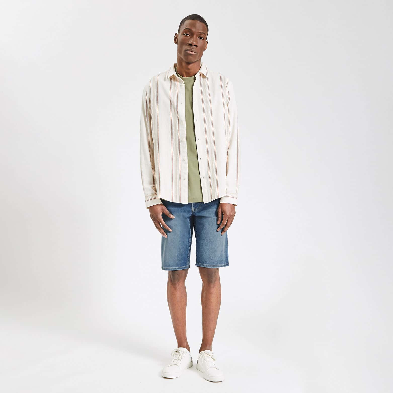 Bermuda en jean urbanflex en polyester recyclé Bleu moyen
