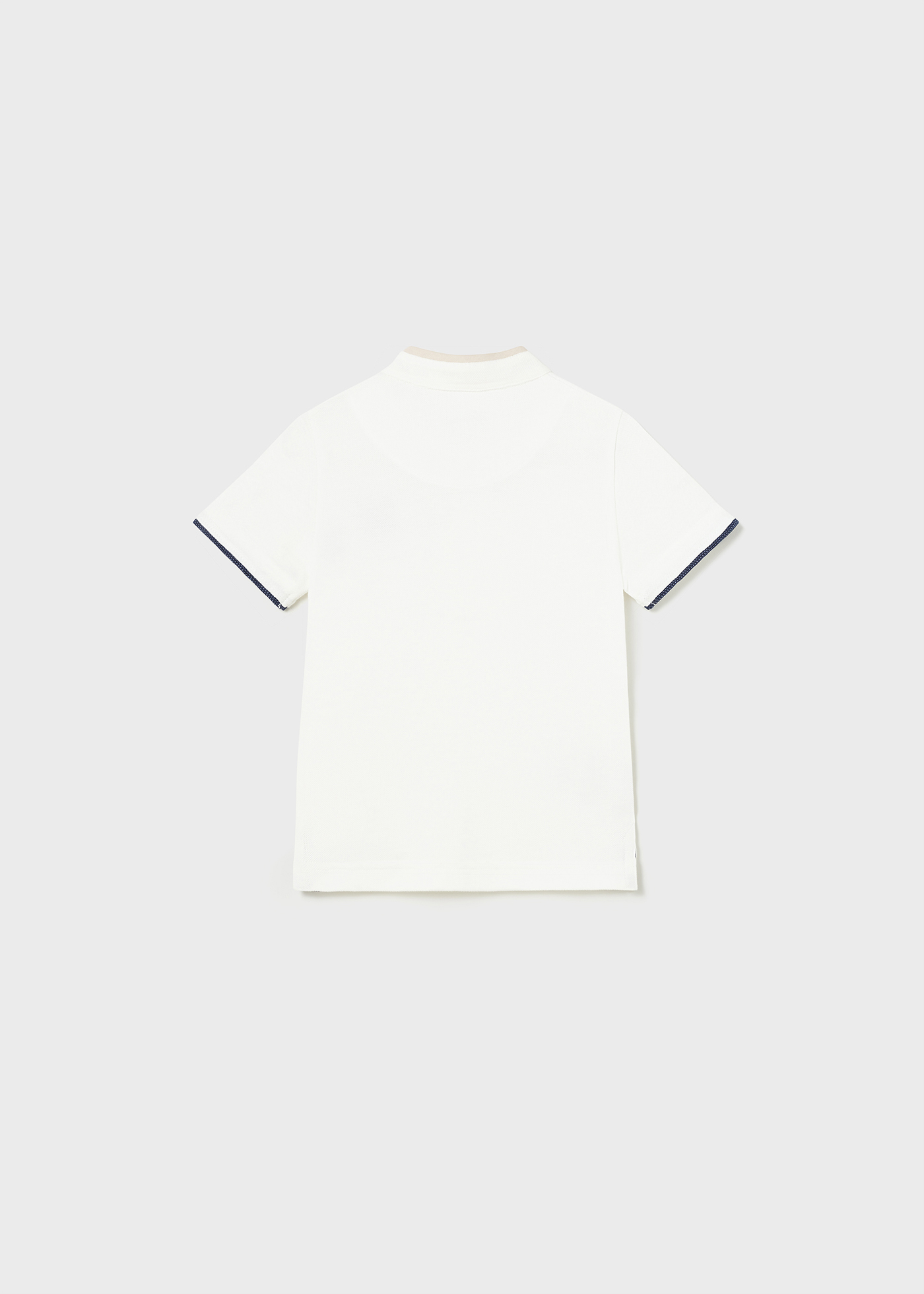 Camisa polo de algodão sustentável com gola mandarim para bebê