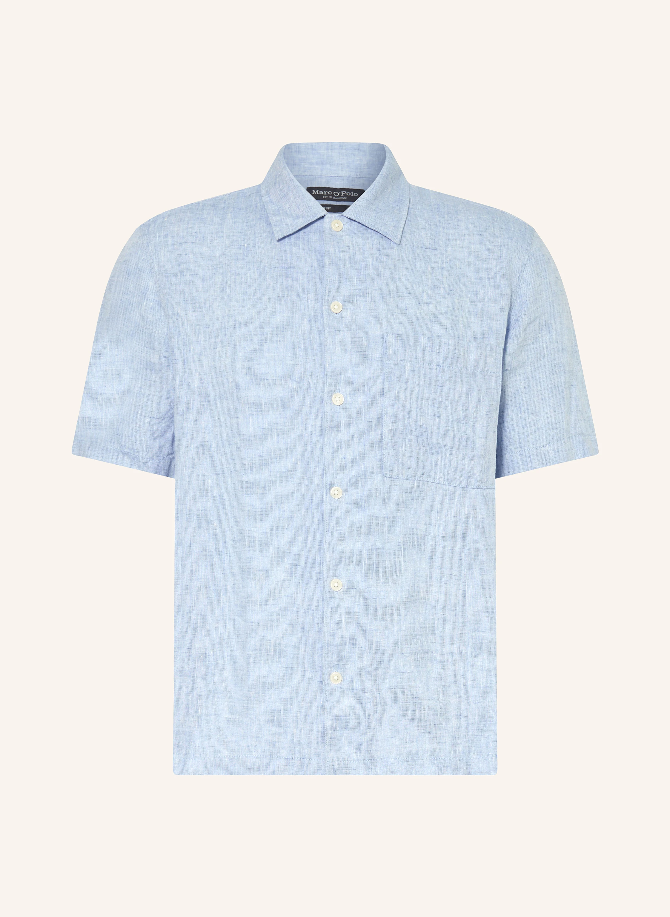 Marc O'Polo Kurzarm-Hemd Regular Fit aus Leinen