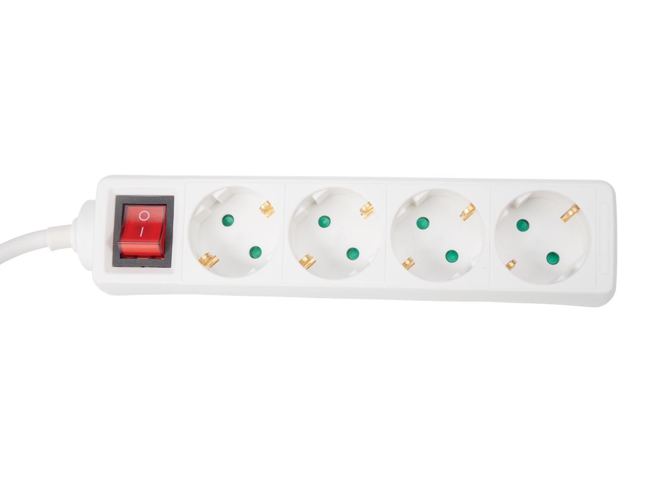 Perel EB4S-3-G 4-voudige stekkerdoos met schakelaar - 3 meter