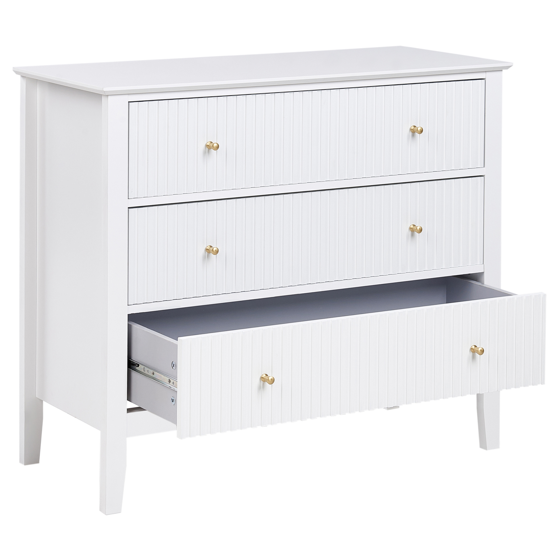 Beliani - ASSISI - Dressoir 3 lades - Wit - MDF