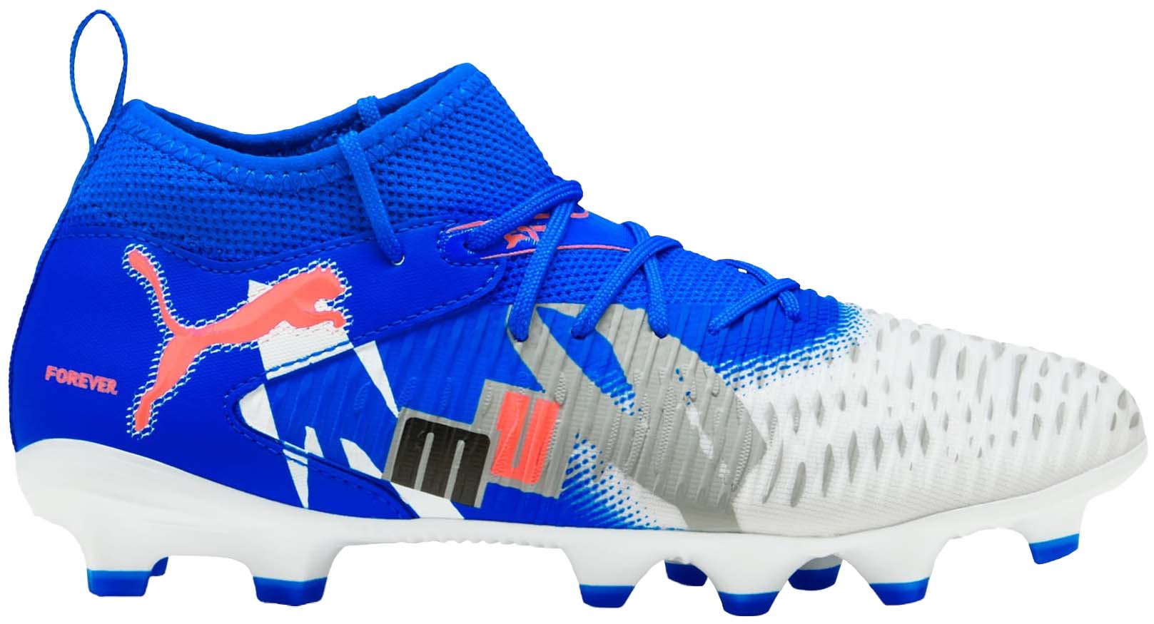 Future 8 Match Forever FG/AG Junior PUMA White/Ultra Blue/Feather Gray/Puma Black/Glowing Red