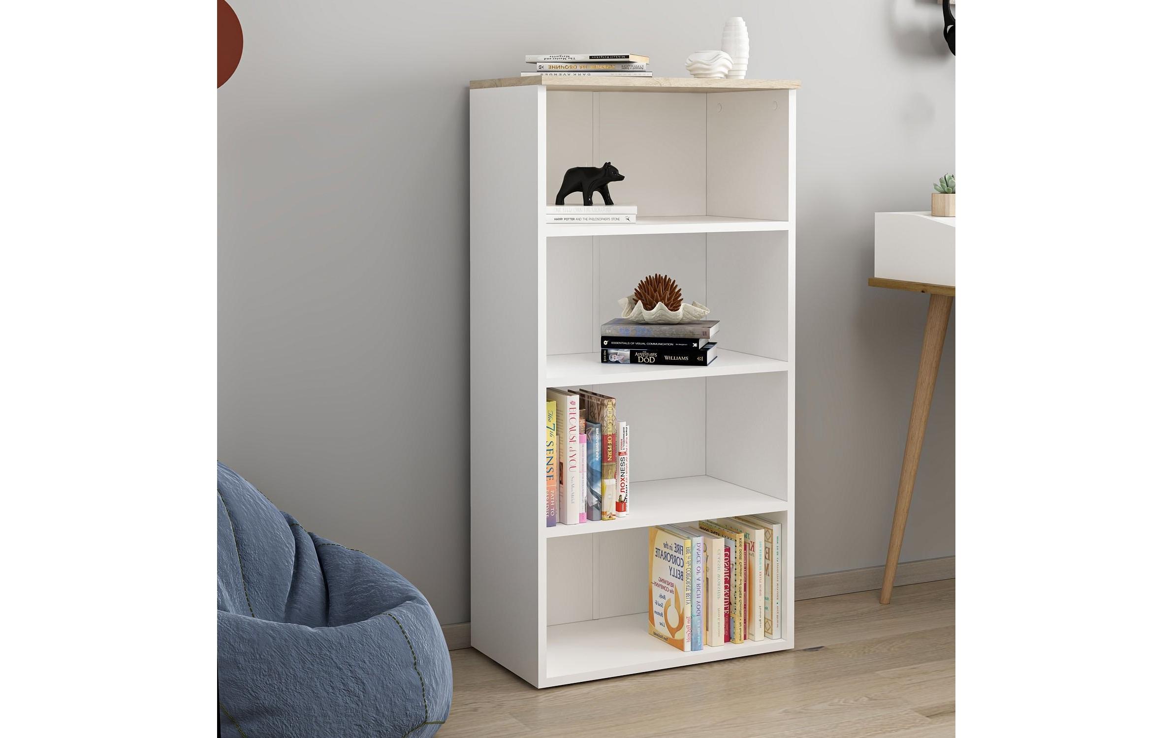 Regal Bella 65 x 120 x 35 cm, Weiss<br>Schrank