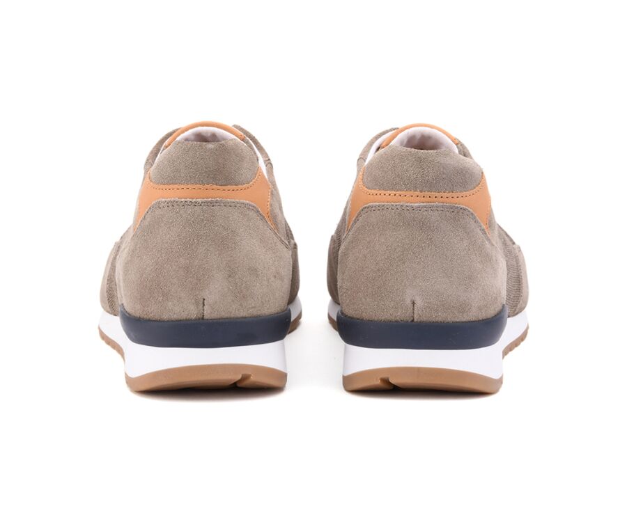 Sneakers homme Velours Taupe - CANBERRA