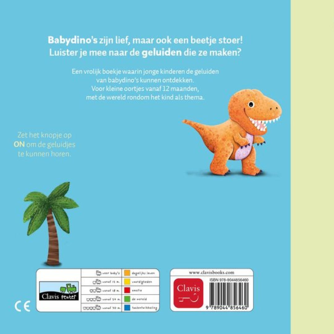 Uitgeverij clavis geluidenboekje babydino's
