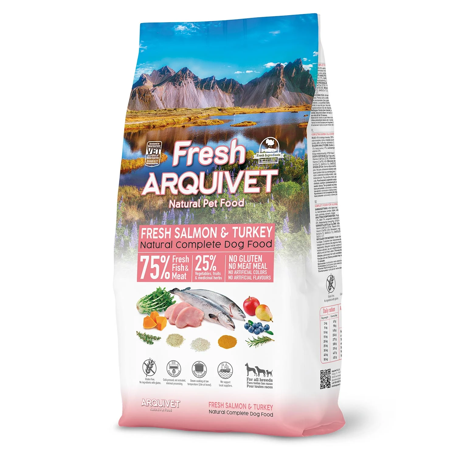 Arquivet Salmão Fresco e Peru 10 Kg