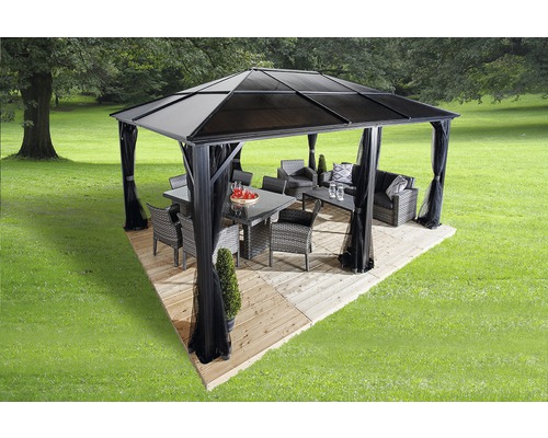 SOJAG Meridien Paviljoen 12x16 incl. montagebeugel klamboe 463 x 343 cm antraciet