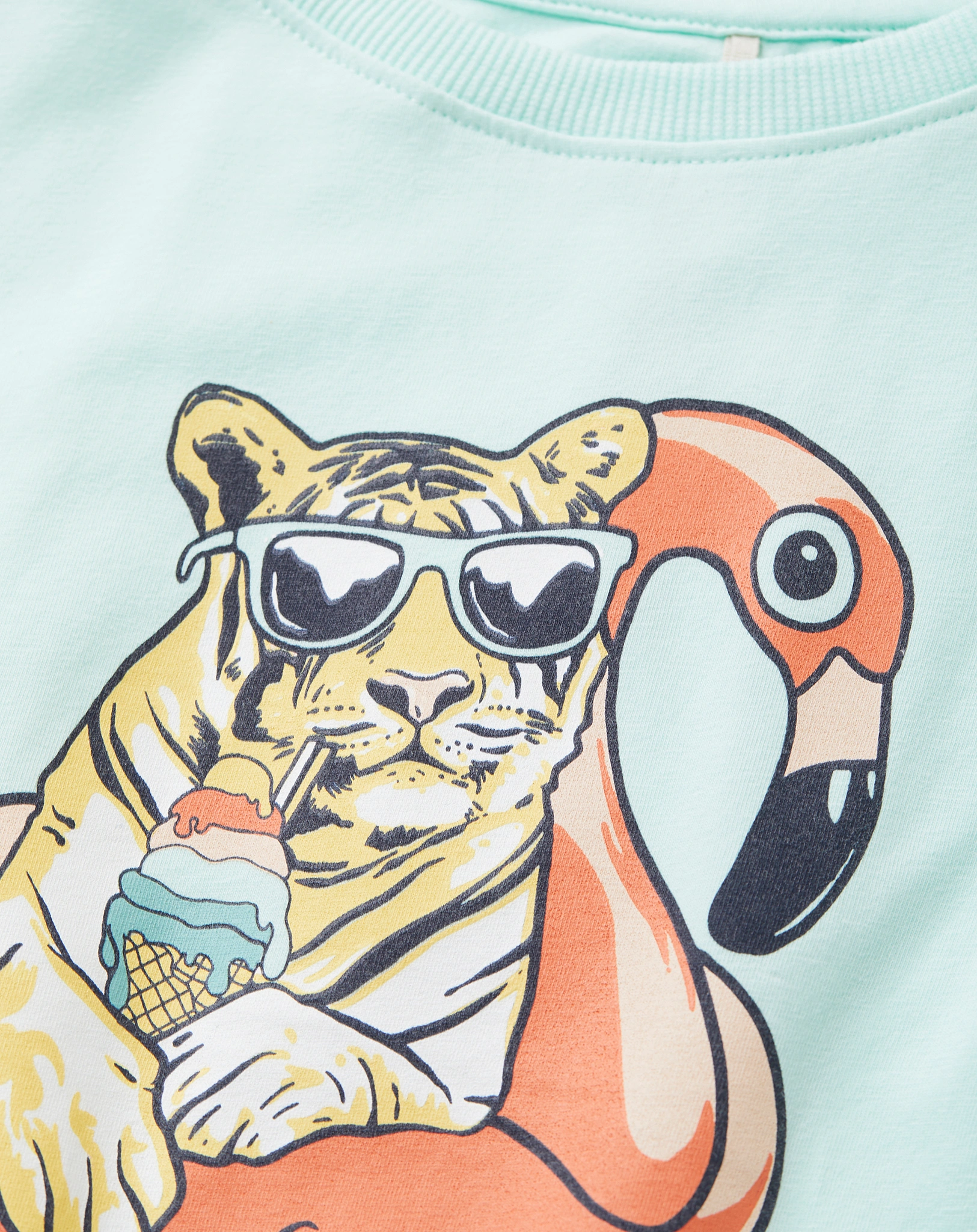 T-Shirt SUMMER TIGER in brook green