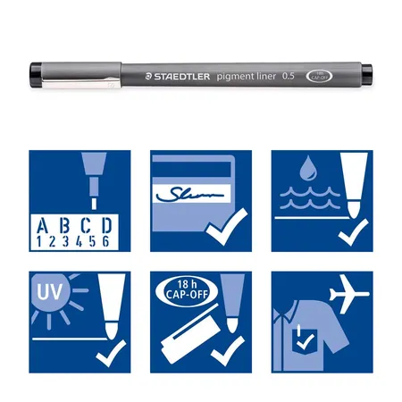 STAEDTLER® pigment liner 308, 0,5 mm, rot
