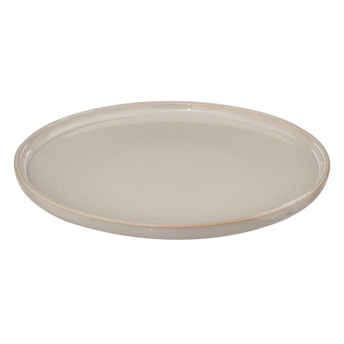 ASSIETTE PLATE TERRE INCONNUE BEIGE D.27CM