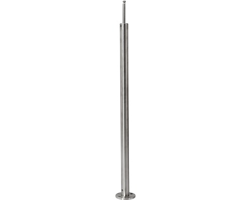 Leuningdrager van roestvrij staal V2A voor vloermontage, hoogte: 850 mm