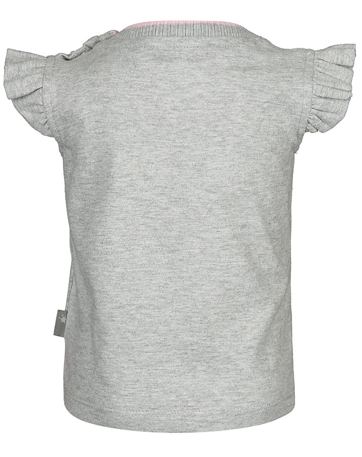 T-Shirt HAPPY HORSE mit Flügelärmeln in grau melange