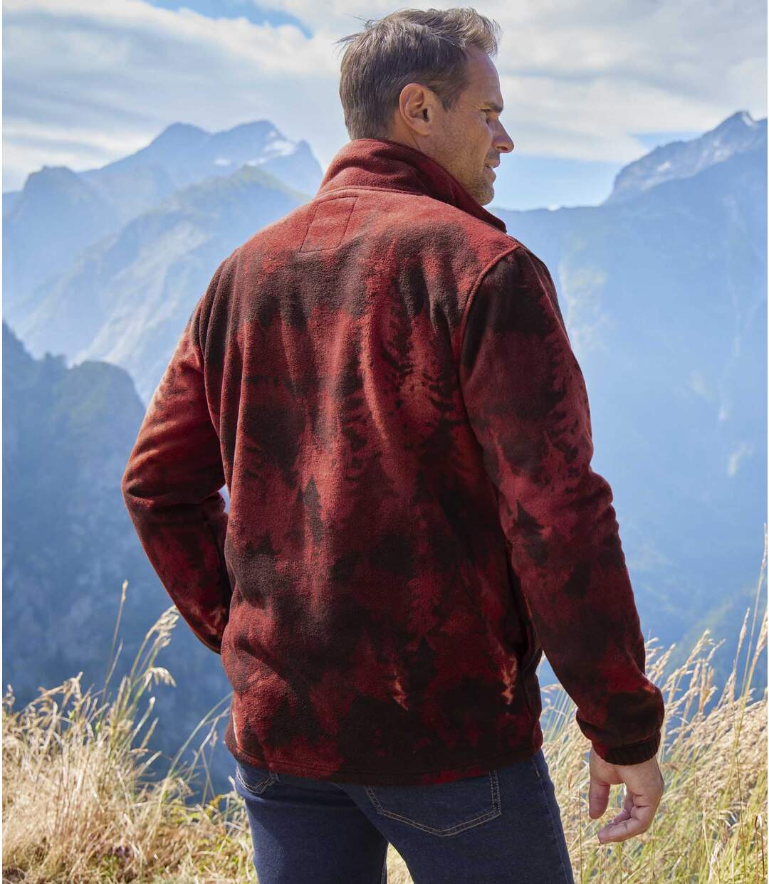 Blouson Polaire Imprimé Loups