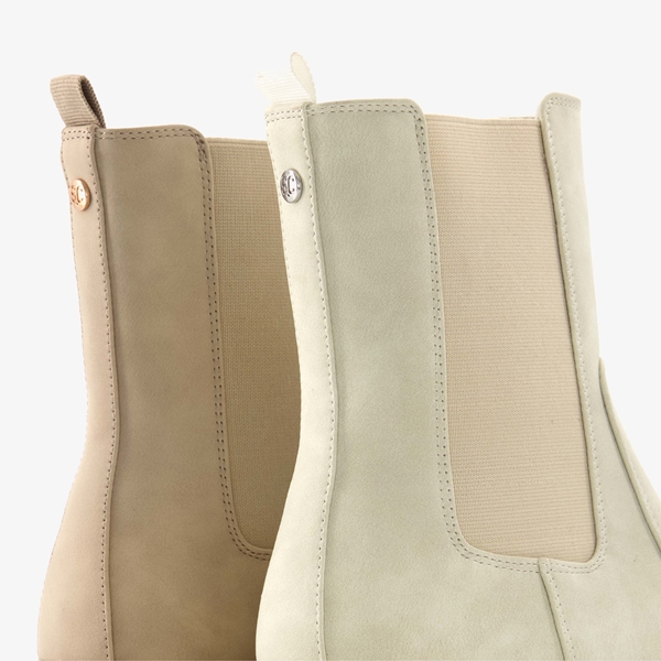 Supercracks dames chelsea boots zandkleur