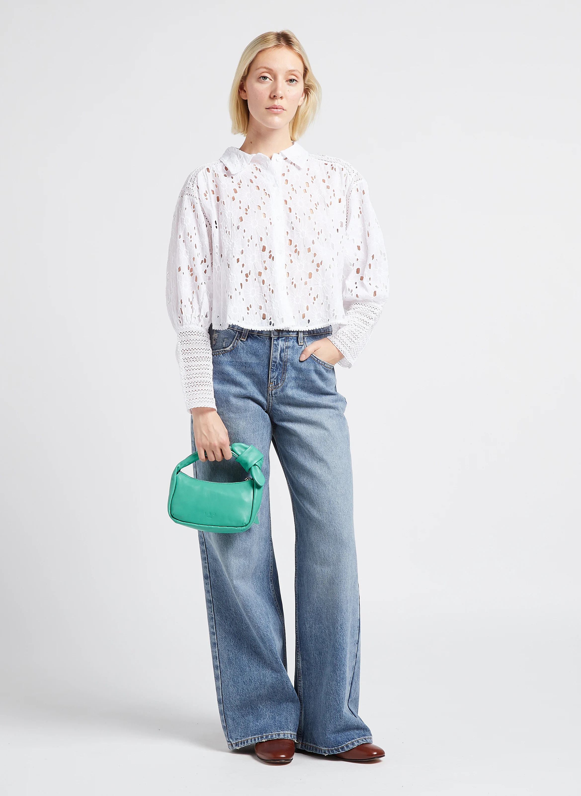 NOUEBABY - Sac à main en cuir d'agneau| Vert