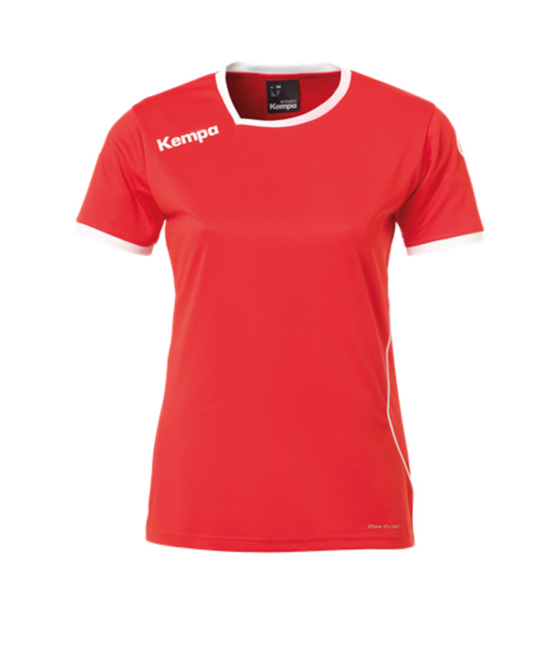 Kempa Curve Trikot T-Shirt Damen Rot Weiss F02