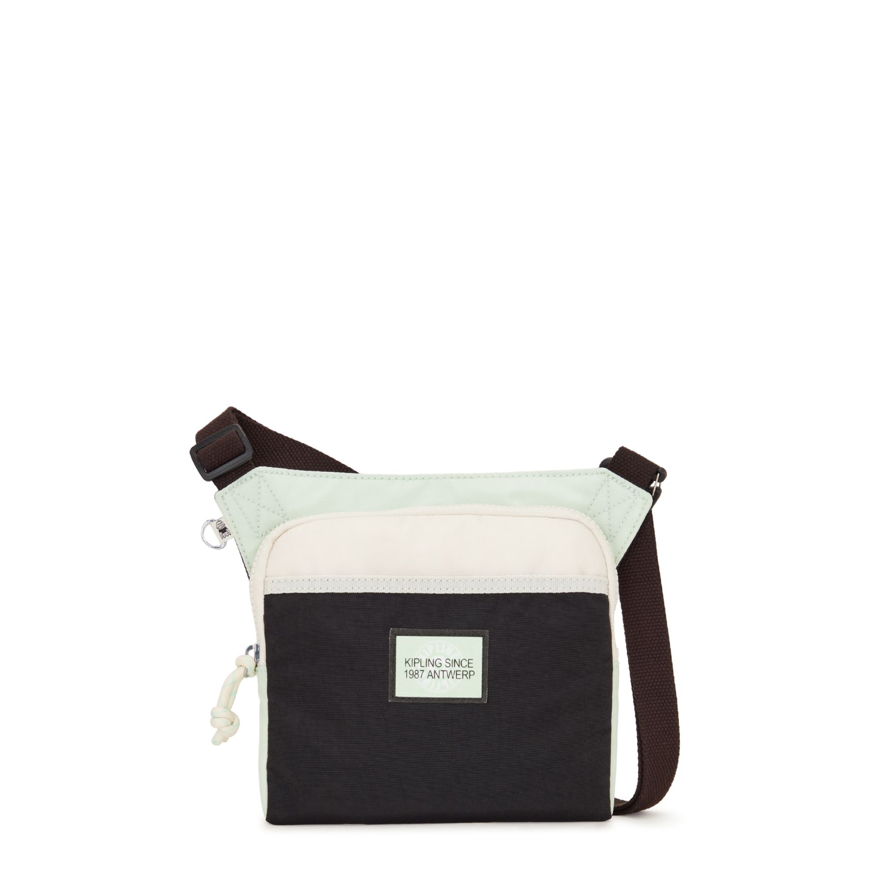 ALMIRO Sac bandoulière de taille moyenne avec sangle réglable - Airy Green Block