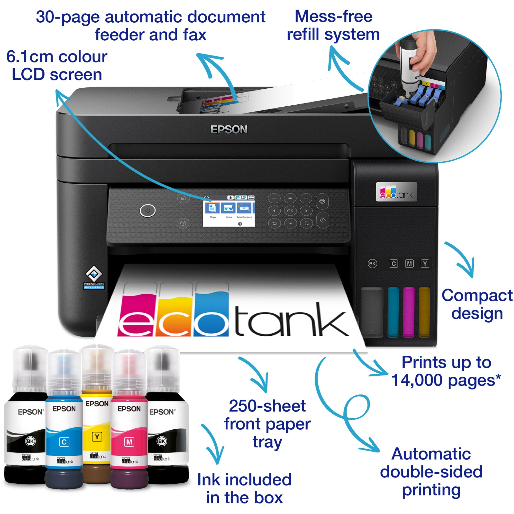 Epson Multifunktionsdrucker EcoTank ET-3850