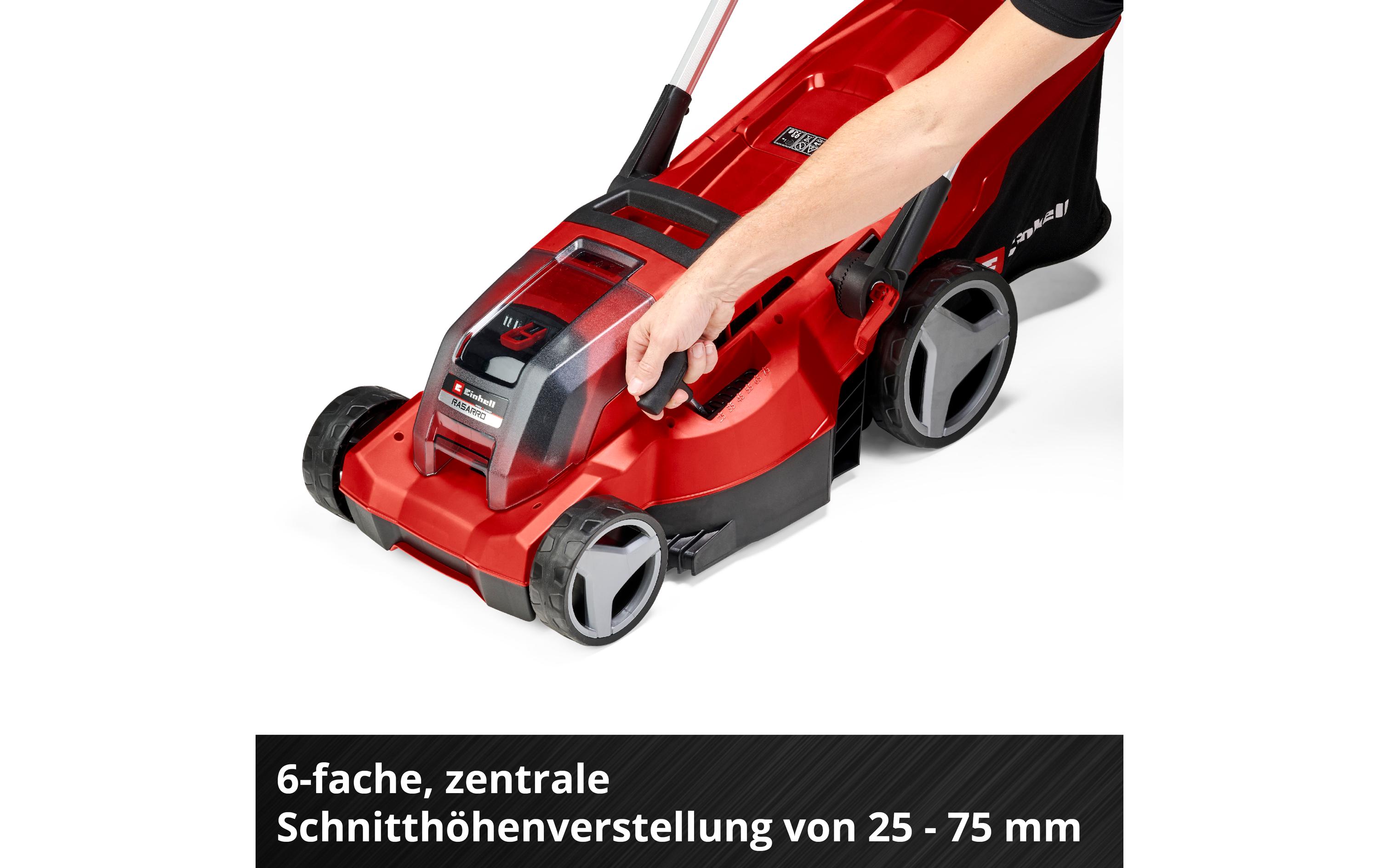 Akku-Rasenmäher RASARRO 36/36 Kit, 2 x 3.0Ah Plus<br>Der leistungsstarke Allrounder für den ambitionierten Hobbygärtner