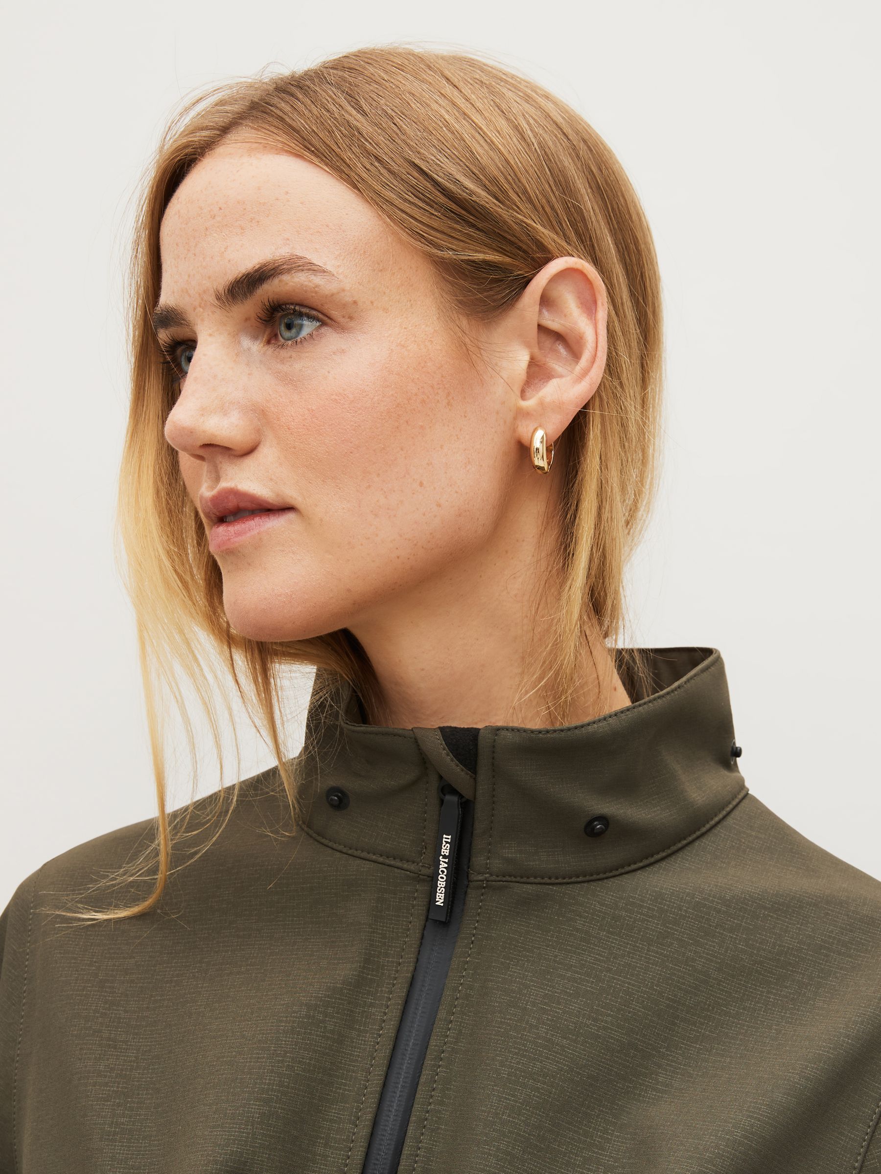Groen - Ilse Jacobsen - Waterdichte A-lijn softshell regenjas