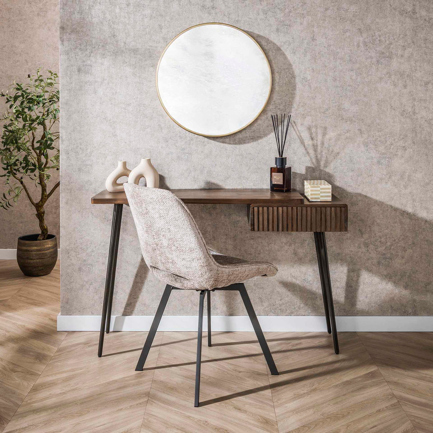 Giga Meubel - Kaptafel Bruin Acaciahout - 120x35x76cm - Carve
