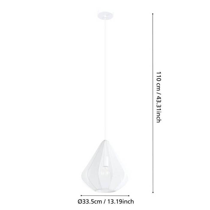 Eglo Dolwen pendel Ø33,5 cm hvid