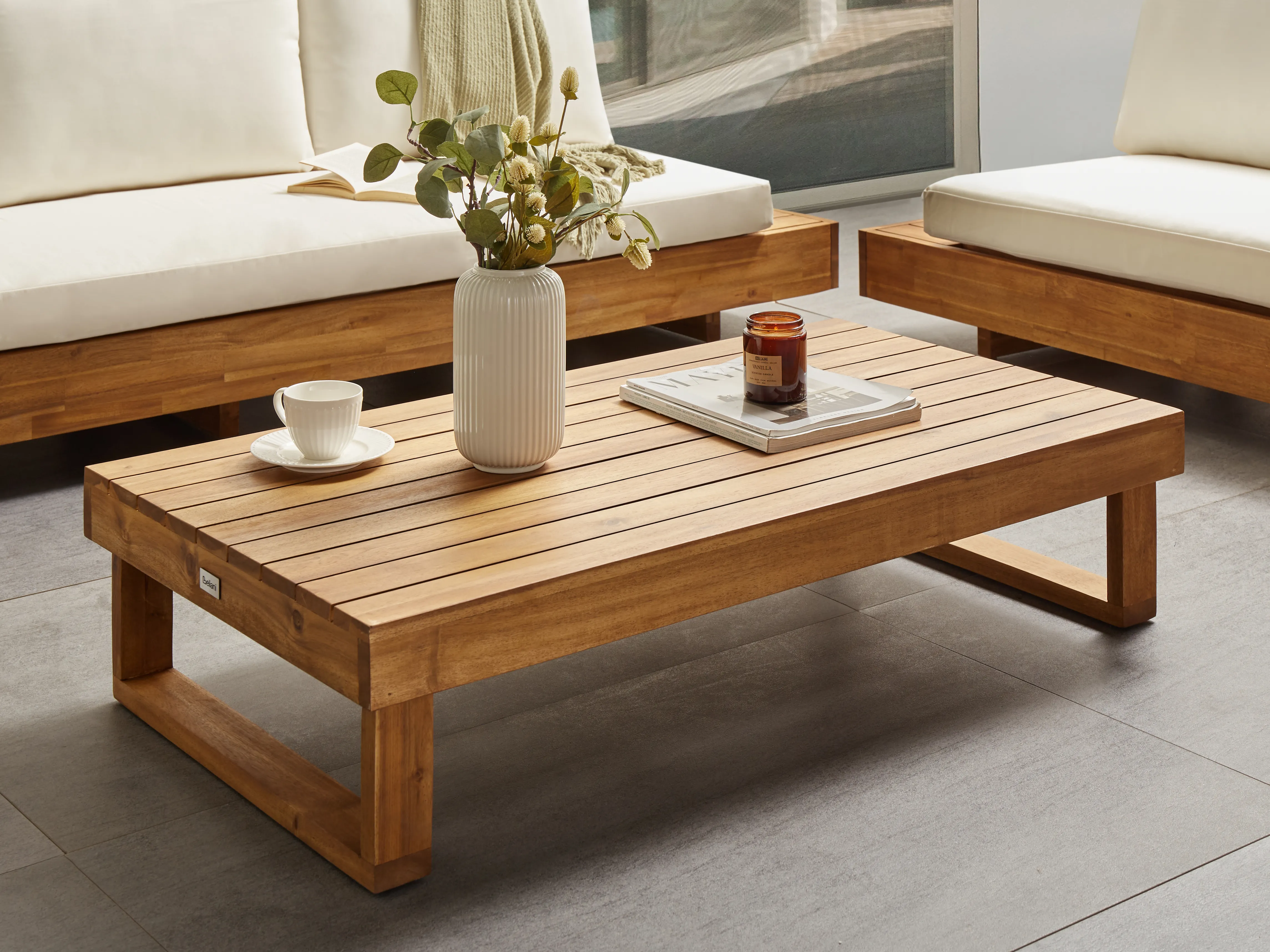 Tuin salontafel MARETTIMO 60 cm 110 cm Gecertificeerd acaciahout Bruin