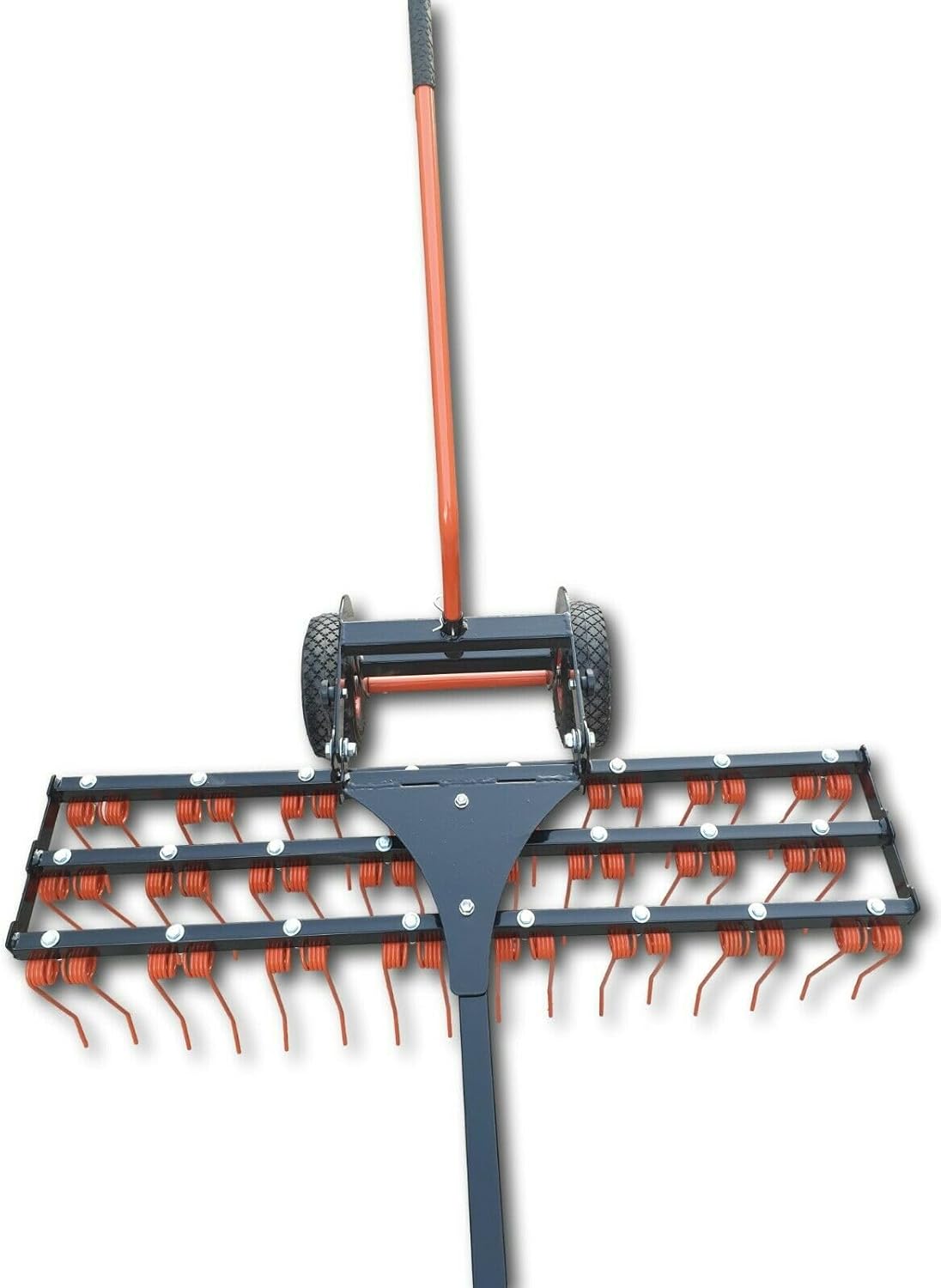 Vertikutierer Rasenstriegel Entmooser Rasenlüfter 120cm PROFI 58 Federzinken
