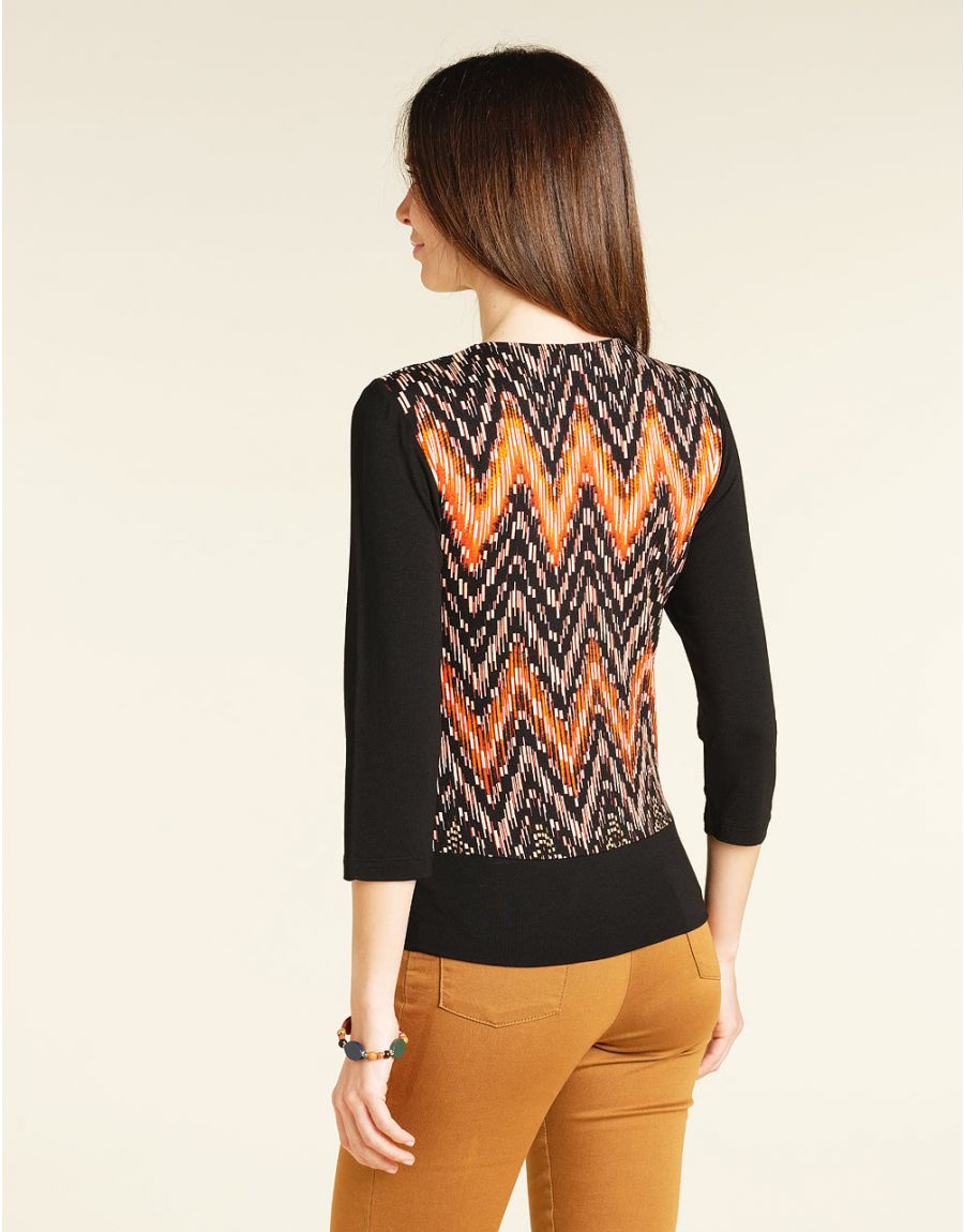 T-shirt imprimé orange