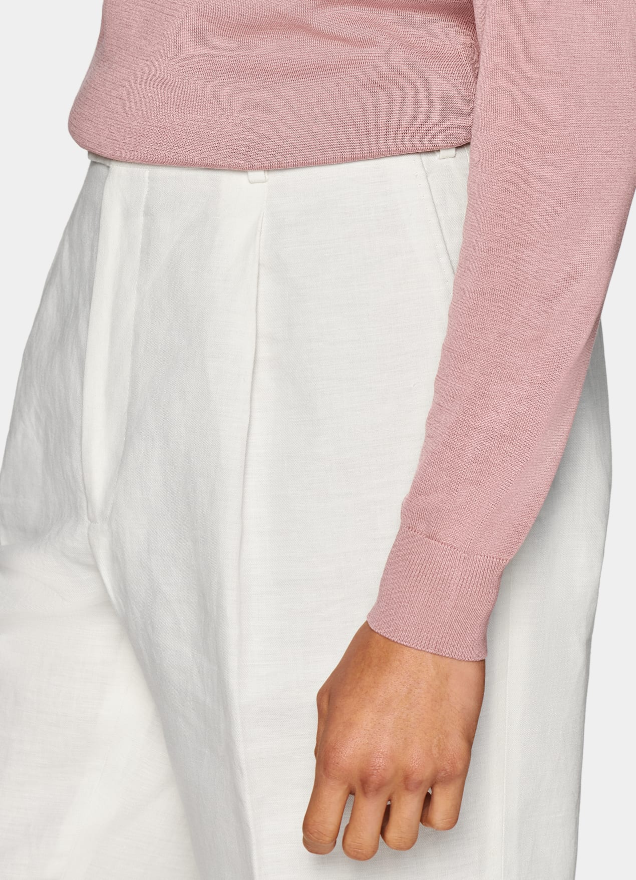 Pull col rond rose