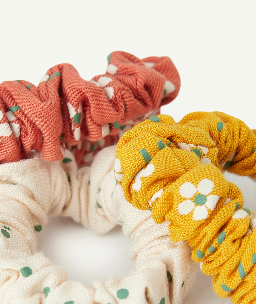 LOT DE 3 CHOUCHOUS BÉBÉ FILLE IMPRIMÉ FLEURI