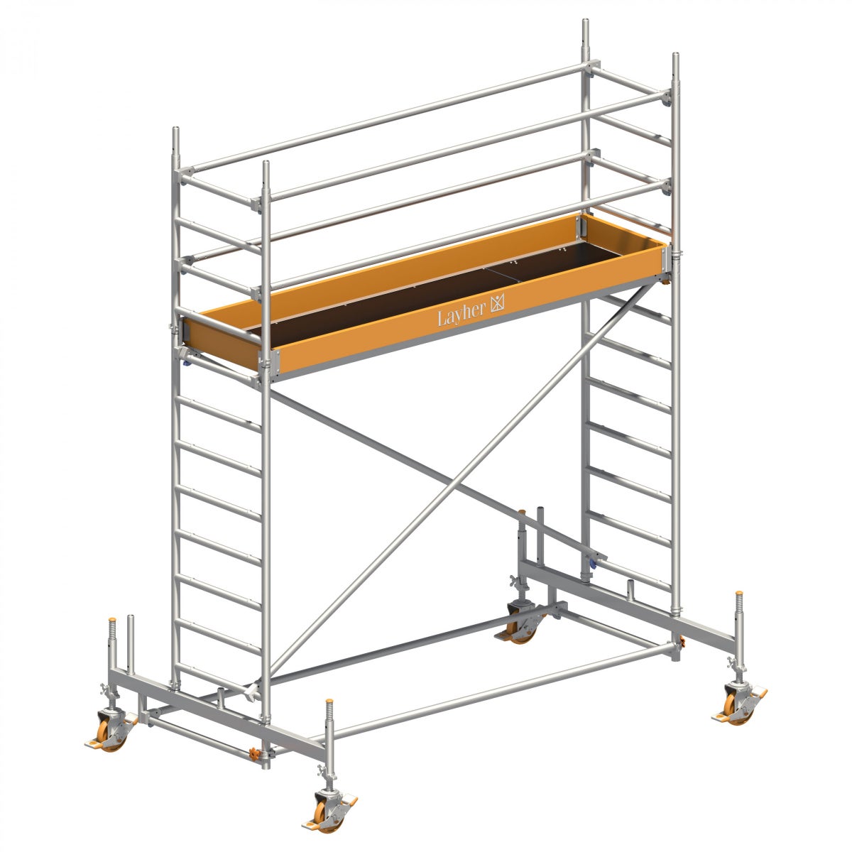 Layher rolsteiger Uni Standaard 4,35m AH (DIN EN 1004:2004)