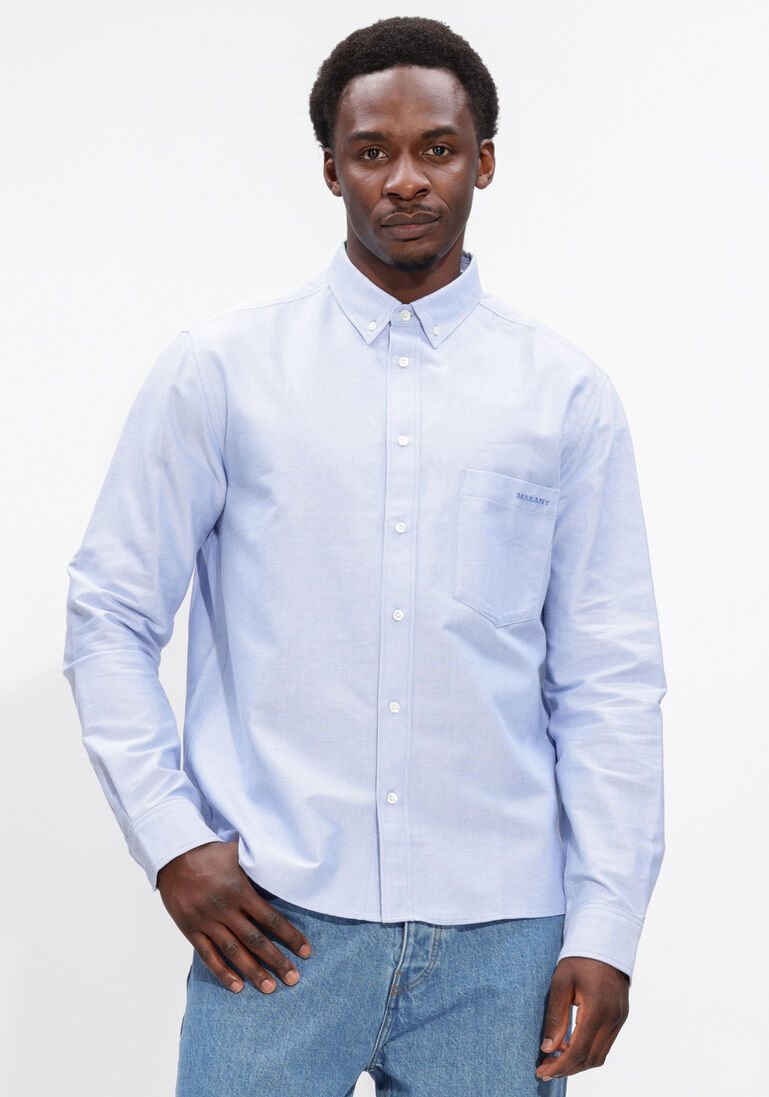 blauwe isabel marant casual overhemd jasolo shirt