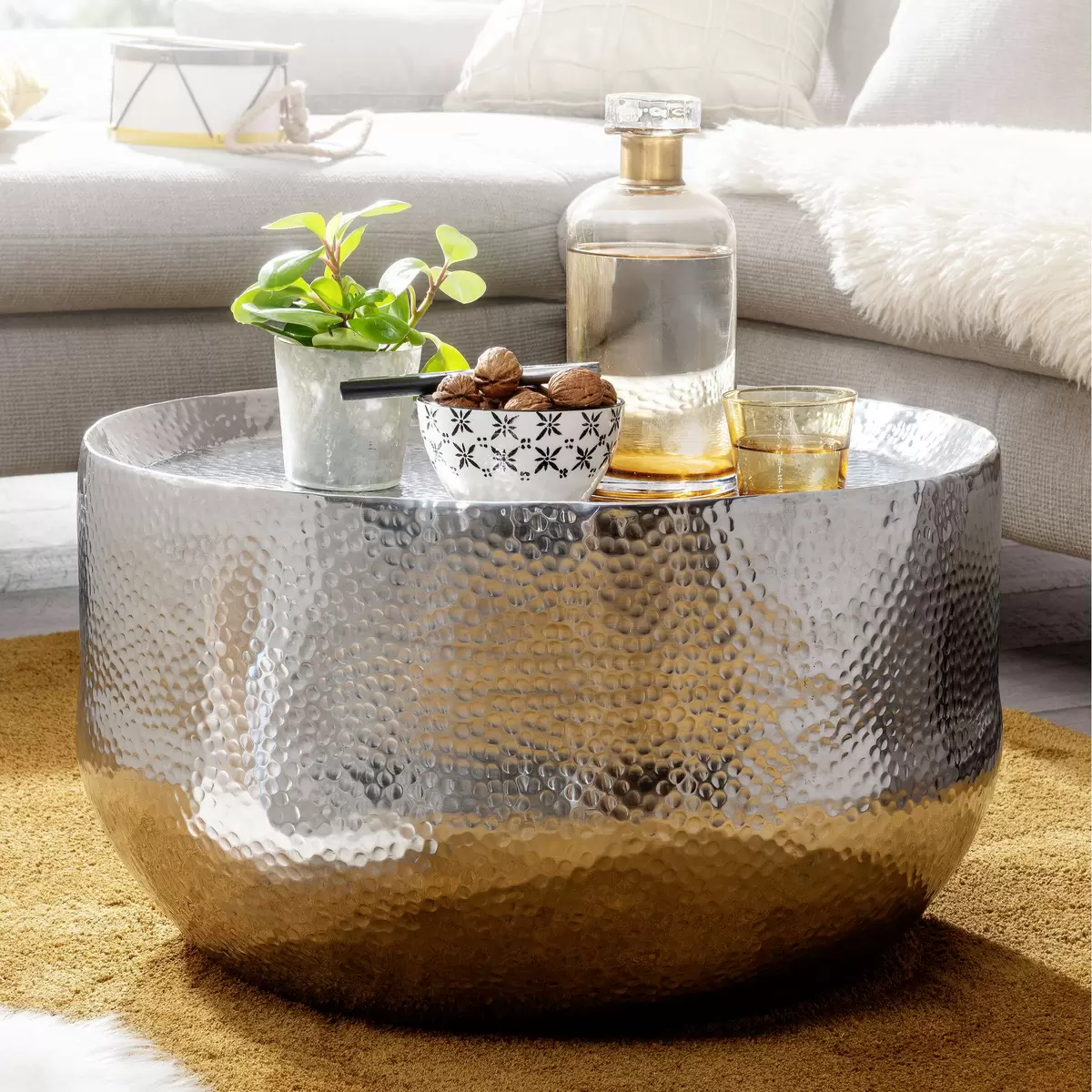Couchtisch Calpe Silber