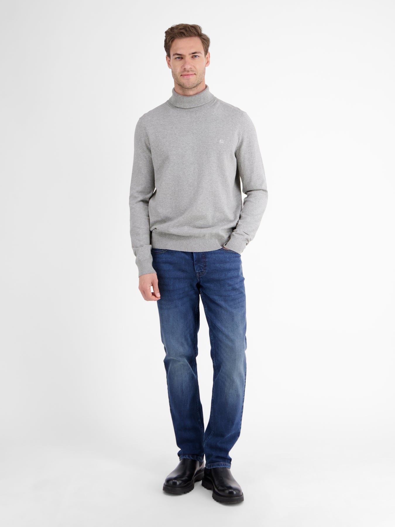Herren Rollkragen-Strickpullover