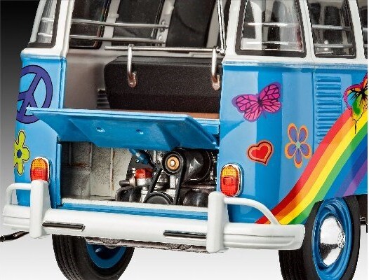 Revell - Vw T1 Samba Bus Flower Power - 1:24 - Level 5 - 07399