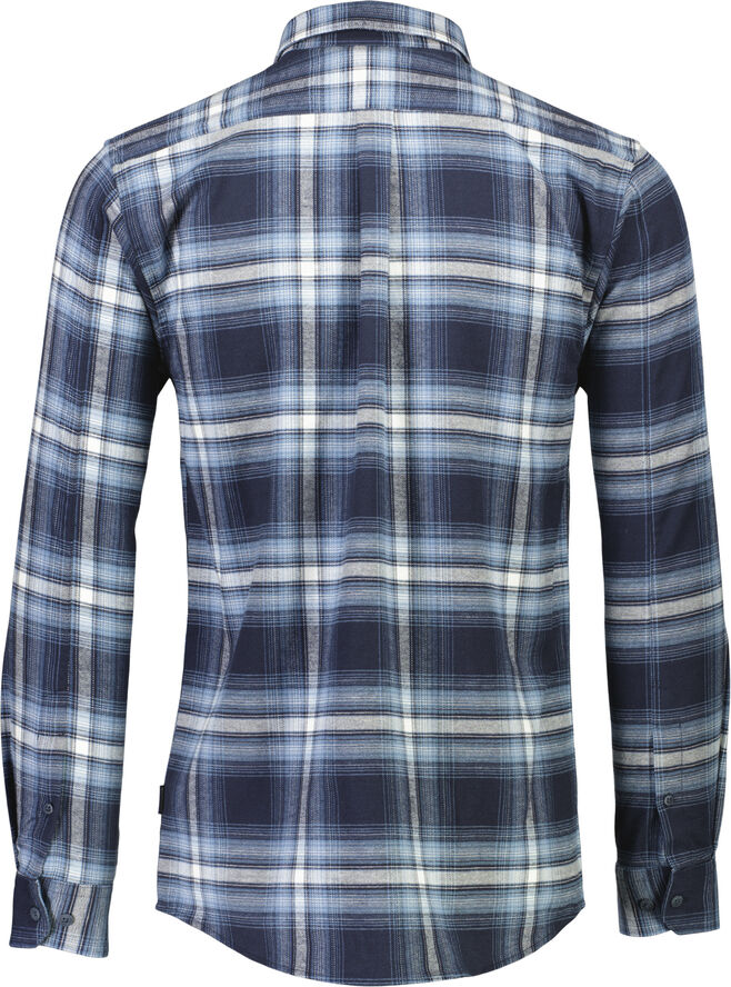 Lindbergh Brushed checked shirt L/S Dk blue