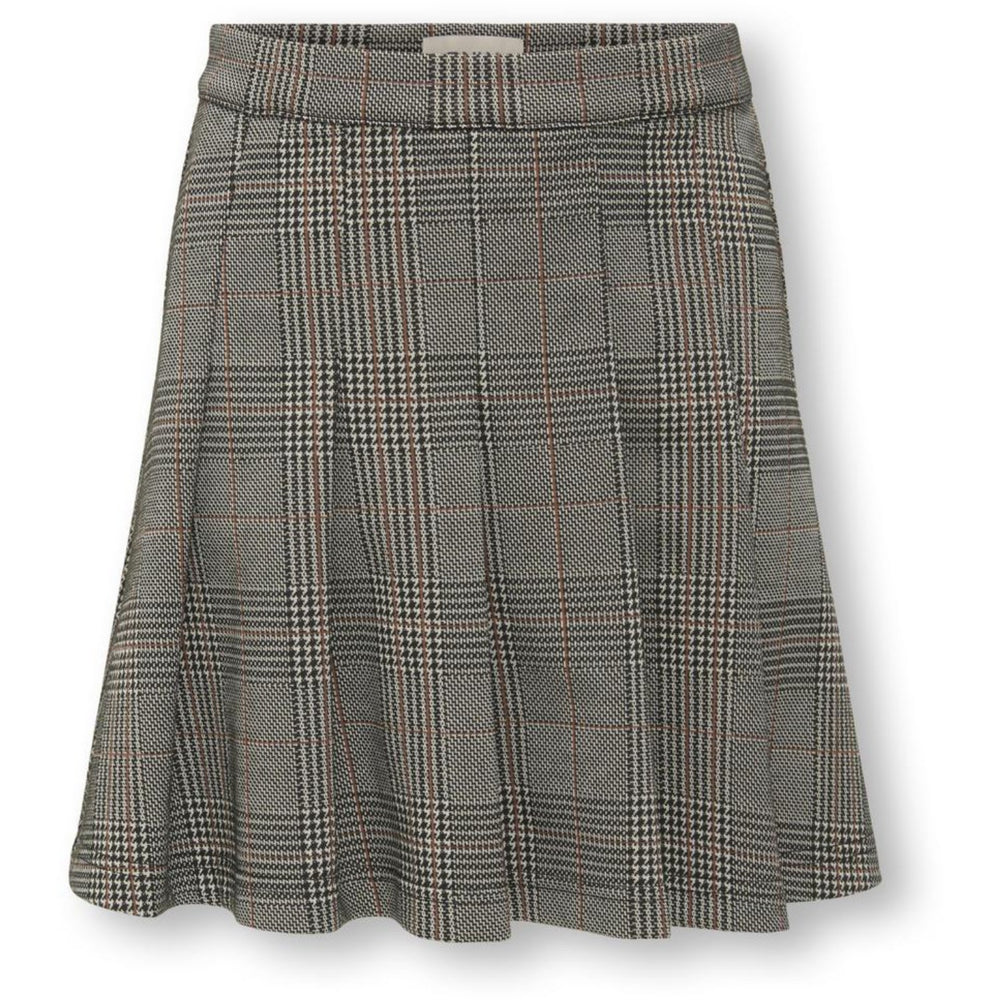 Køb kids ONLY Seal Brown Libra Checks Kogfine Pleat Nederdel Jrs