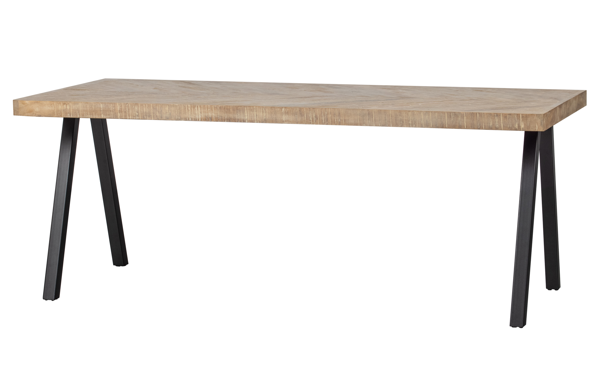 WOOOD tafel Tablo mango visgraat 200x90 Tablo tafel mango visgraat 200x90 2-standen poot