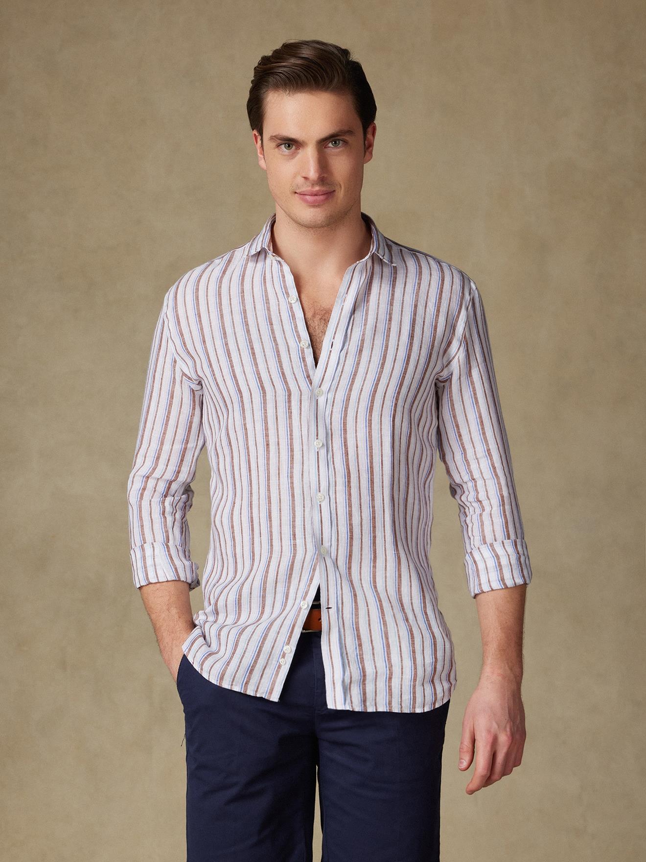 Chemise Ray en lin à rayures
