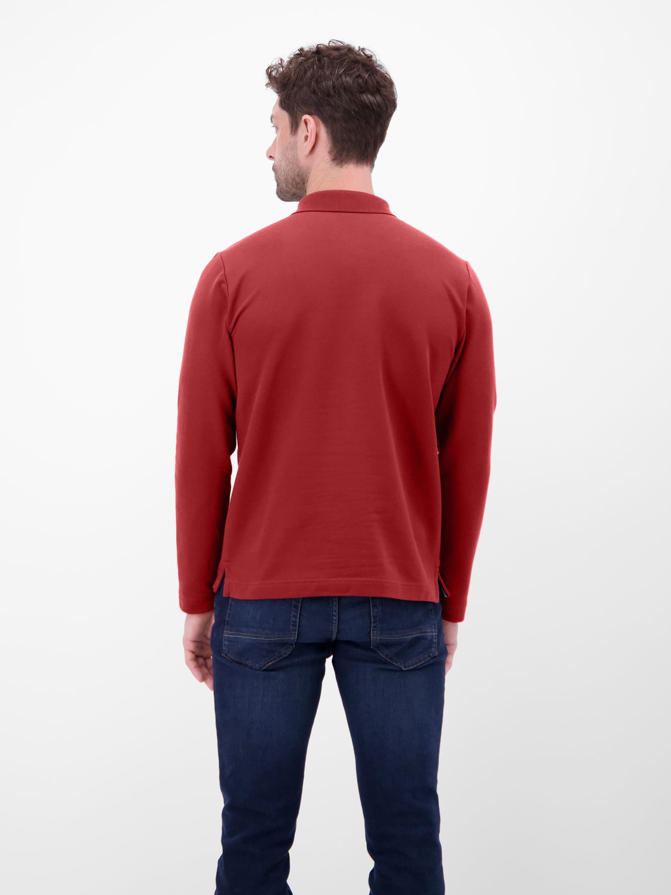 Langarm-Poloshirt, sportiv und modisch