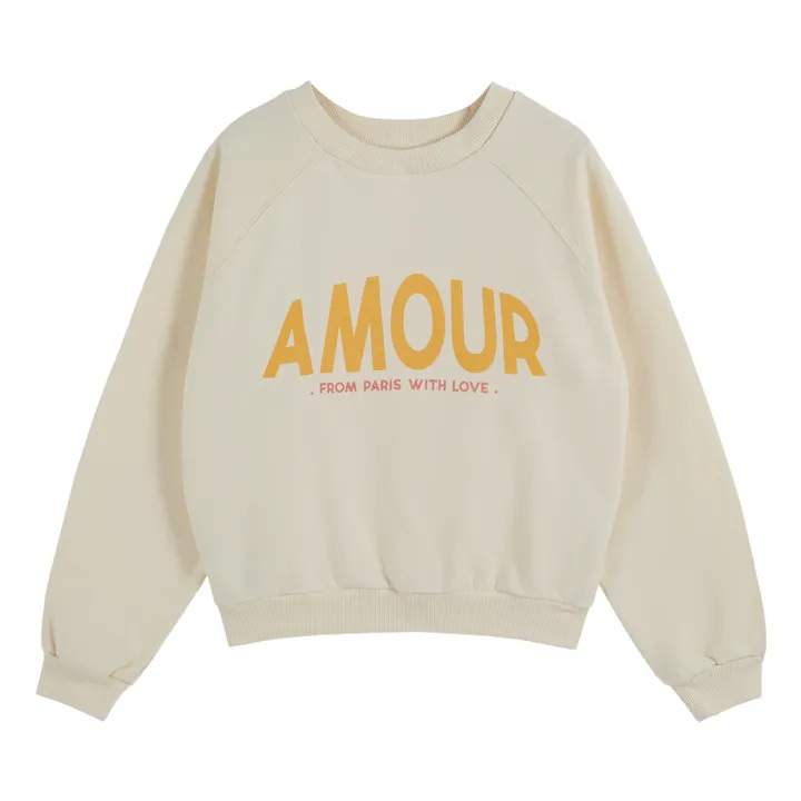 Emile et Ida Sweat Zamour Coton Bio - Collection Femme | Ecru