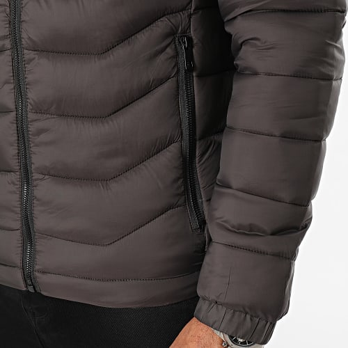 Doudoune Capuche Gris Anthracite