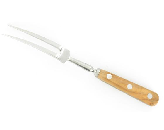 Fourchette Courbe 15 cm- Acier Inoxydable - Manche Olivier Couteaux de cuisine professionnel