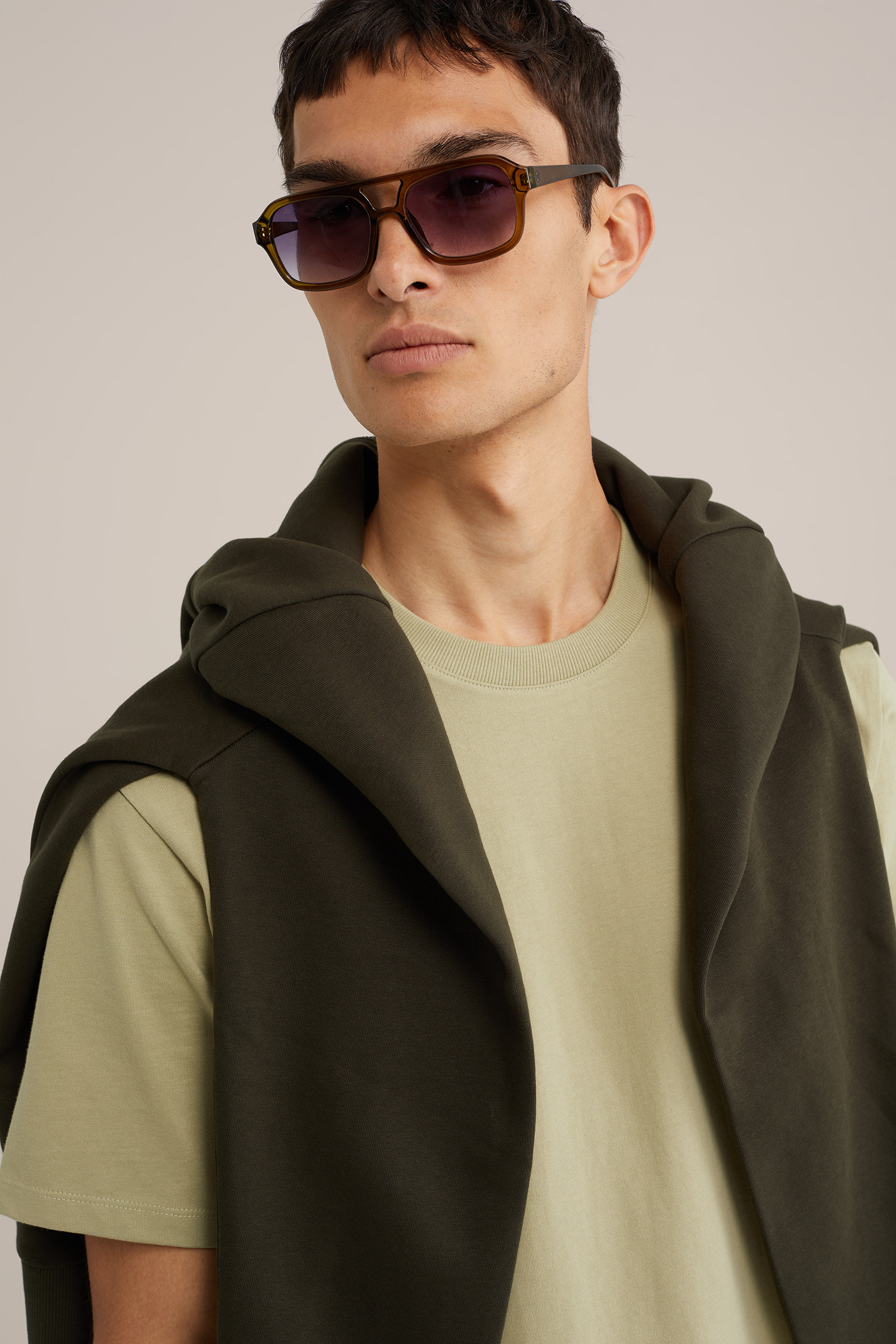 relaxed fit T-shirt WE Fashion Mosgroen