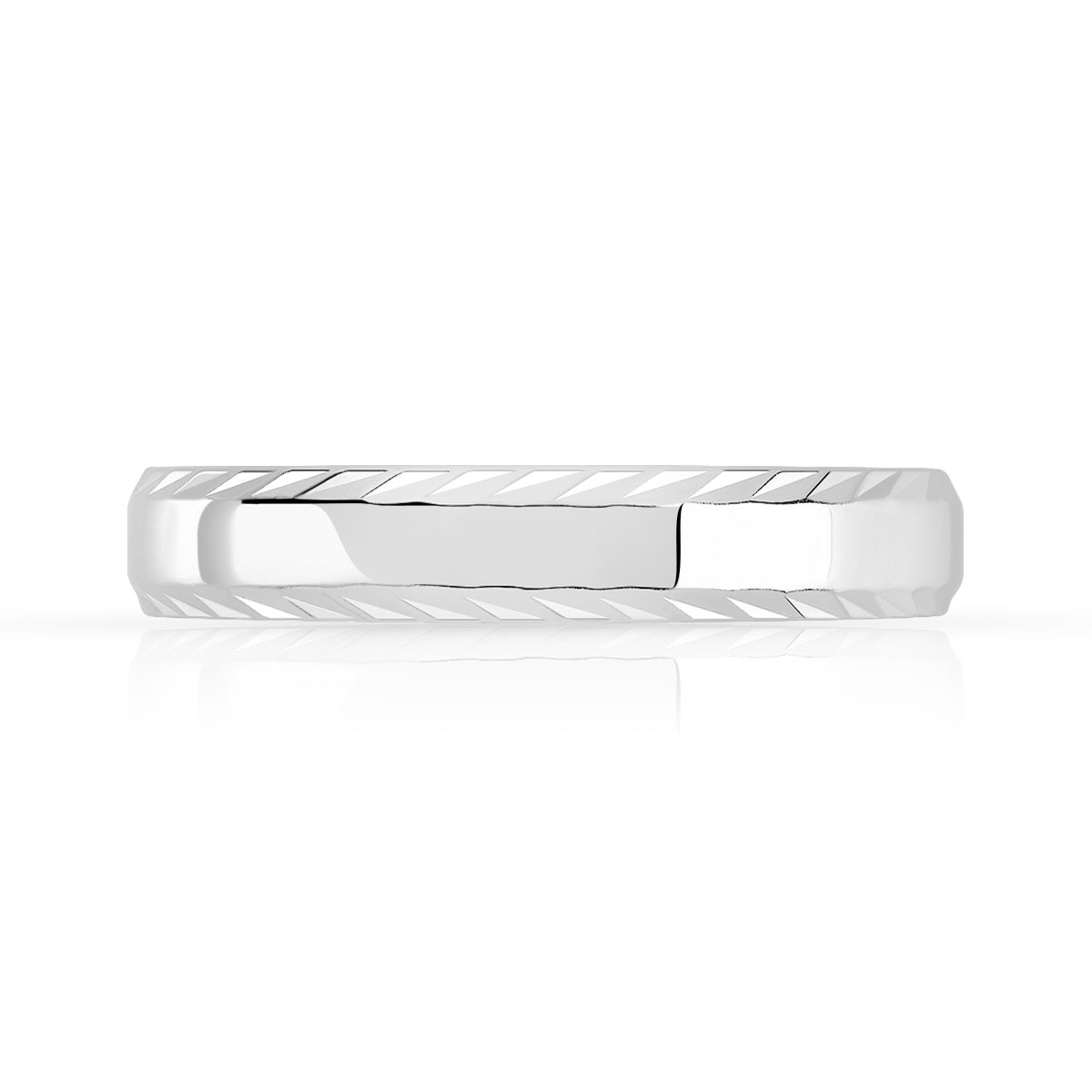 Alliance argent 925 diamanté 4 mm