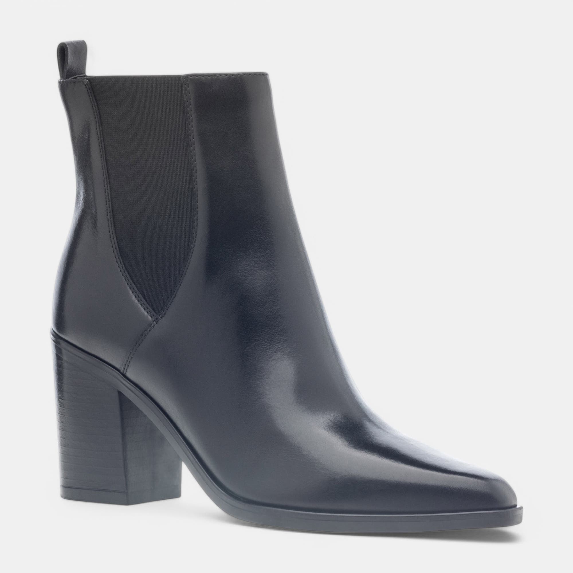 Bottines à talon Femme en cuir noir